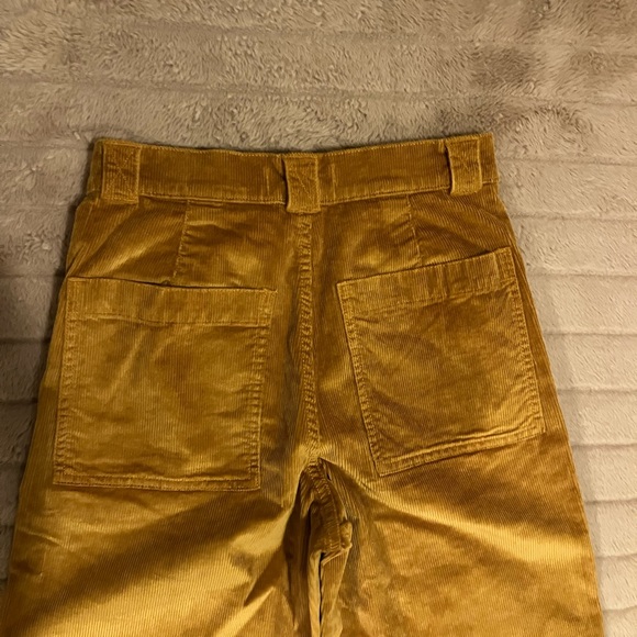Madewell Mustard Corduroy Wide-Leg Pants - Picture 3 of 3